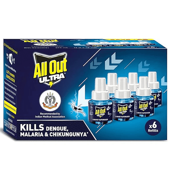 all out ultra liquid vaporiser 6 refills*45 ml