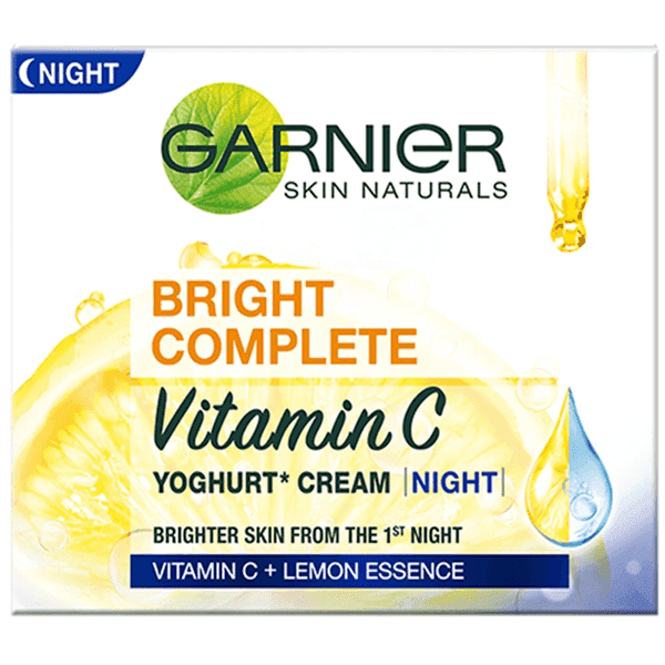garnier bright complete vitamin c yoghurt night cream 18 gm