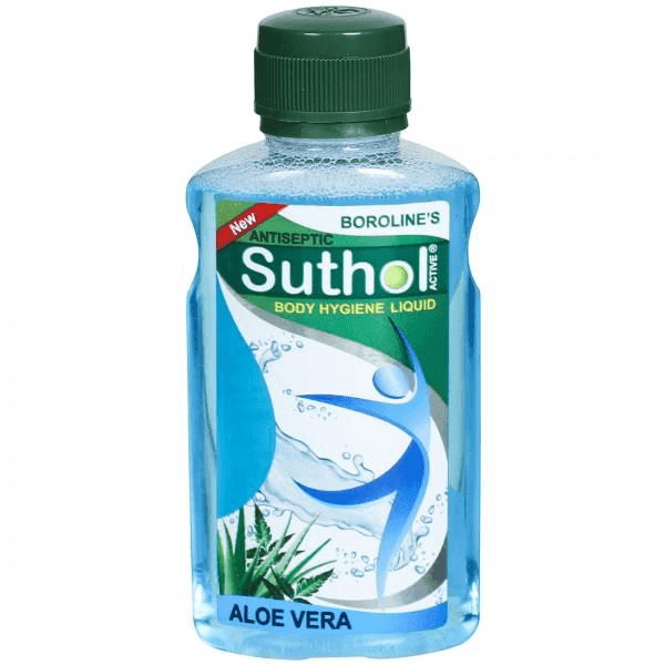boroline's suthol active antiseptic aloe vera body hygiene liquid 200 ml