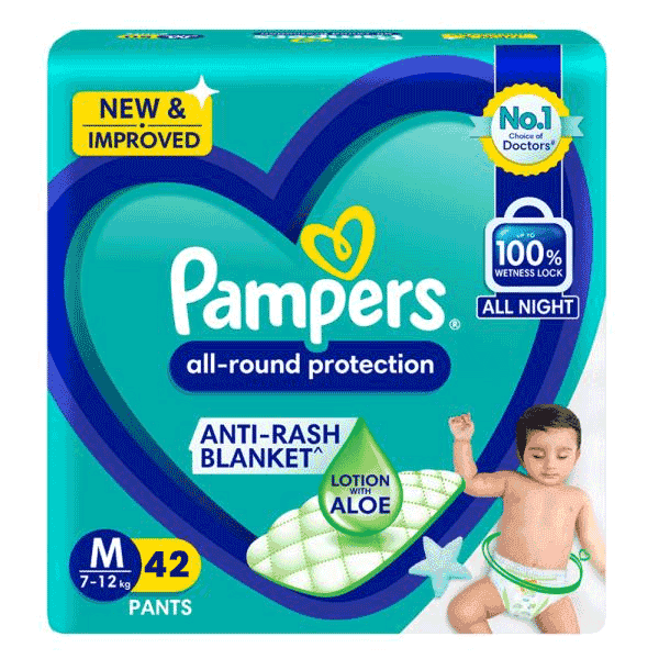 pampers all-round protection pants m-42 (7-12 kg) 