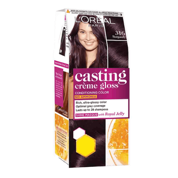l'oreal paris casting creme gloss hair color 316 burgundy 87.5 gm + 72 ml
