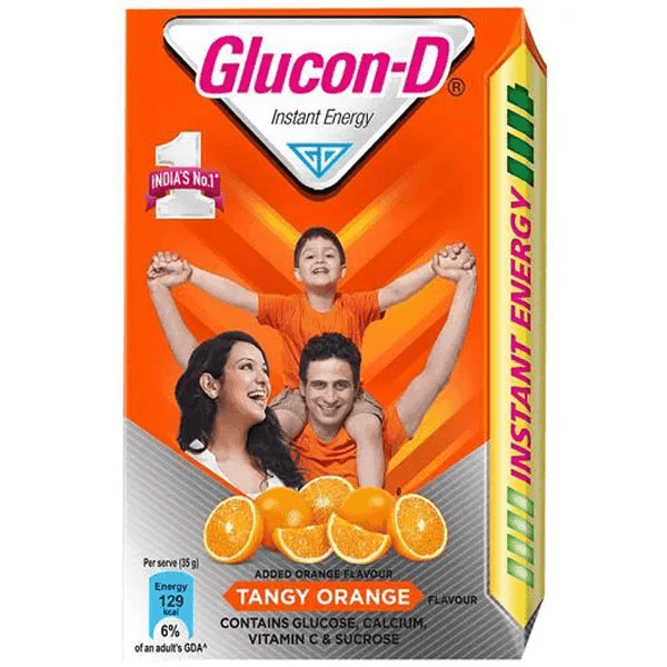 glucon-d tangy orange instant energy glucose powder 450 gm