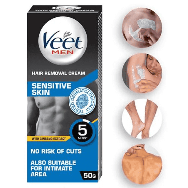 veet men sensitive skin hair removal cream 50 gm