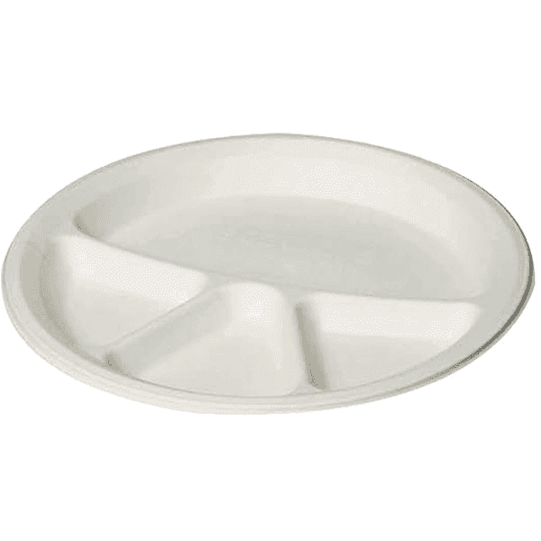 disposable 4 compartment paper plates 25 pcs