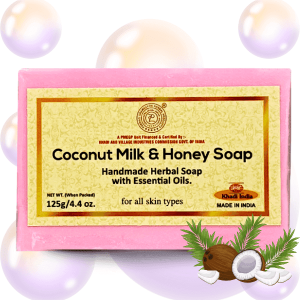 khadi coconut milk & honey soap 125 gm