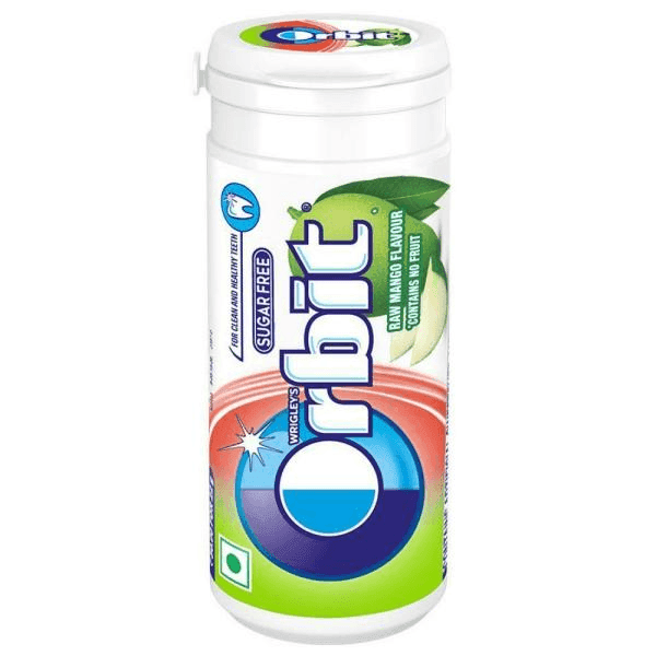 wrigley's orbit sugar free raw mango flavour chewing gum 22 gm