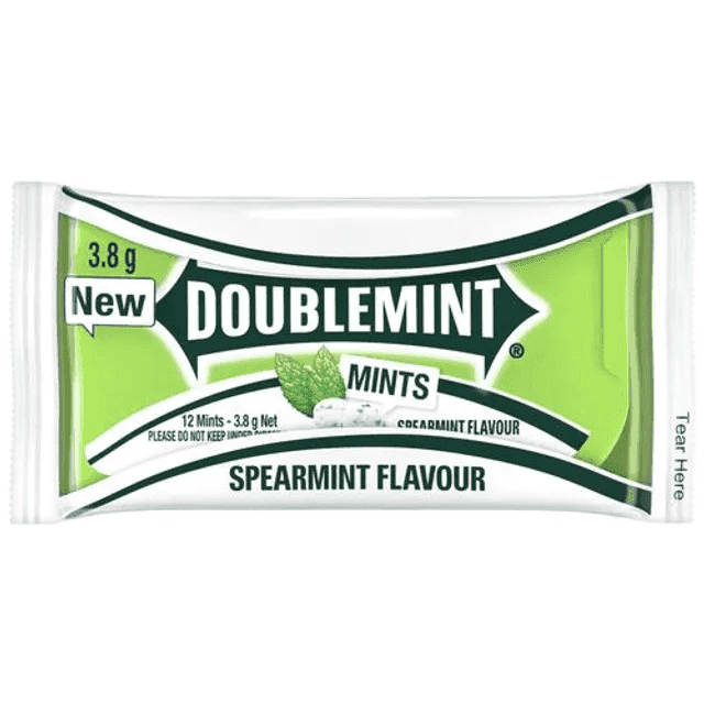 wrigley's doublemint sugar free spearmint flavour mints 3.2 gm