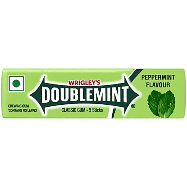 wrigley's doublemint peppermint flavour classic gum 5 sticks 13 gm