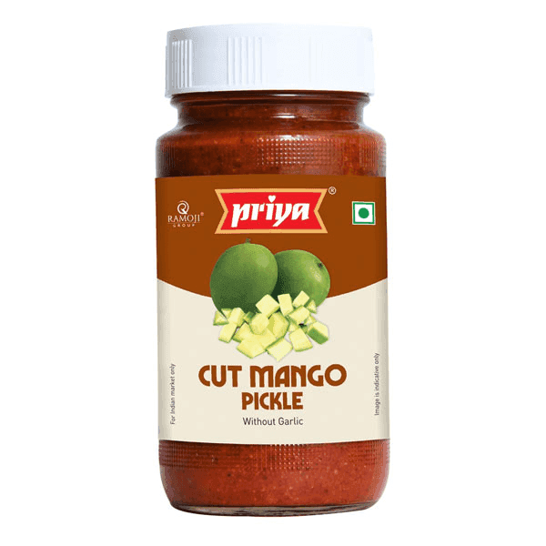 priya cut mango pickle without garlic 300 gm