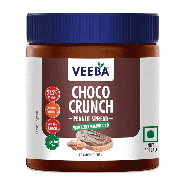 veeba choco crunch peanut spread 340 gm