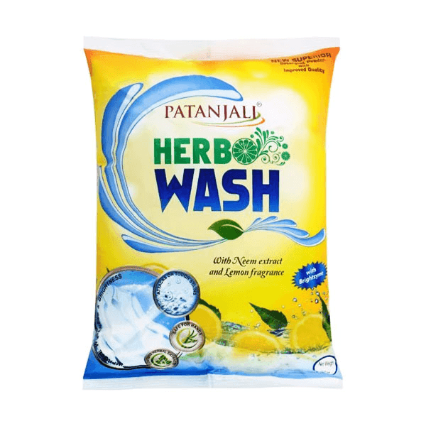 patanjali herbo wash detergent powder 1 kg (with neem & lemon fragrance)