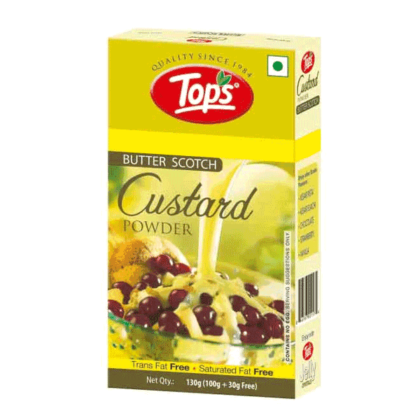 tops custard powder butter scotch 130 gm