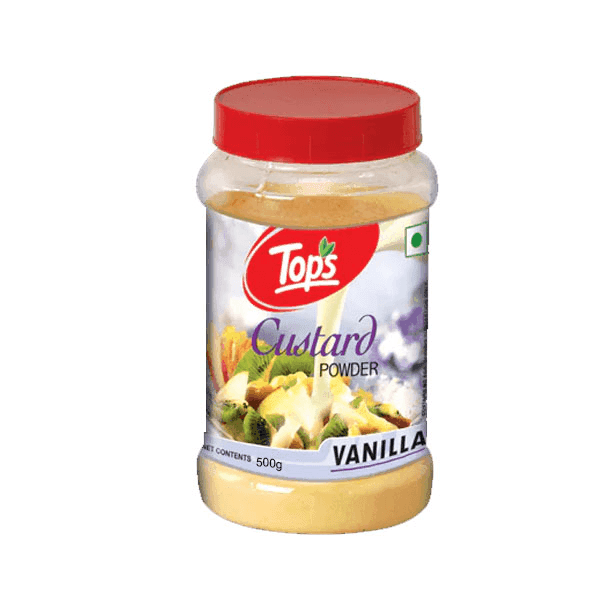 tops custard powder vanilla 500 gm (jar)