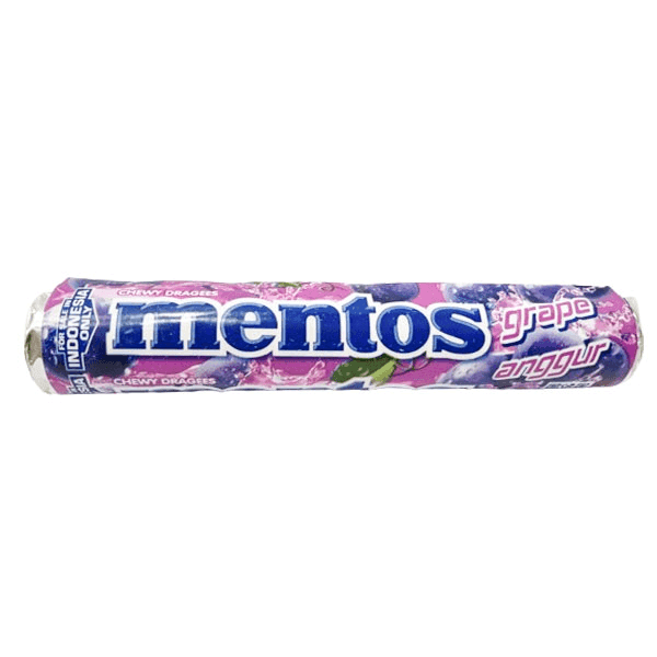 mentos grape chewy dragees (imp) 29 gm
