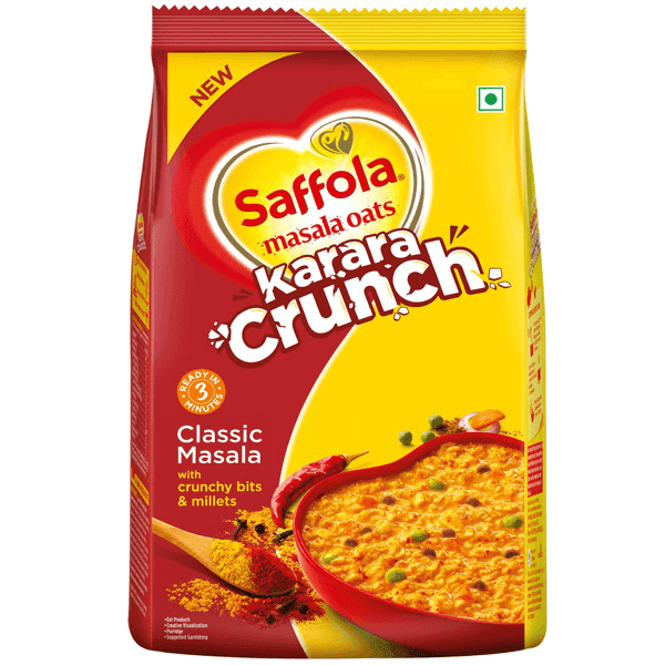 saffola masala oats karara crunch classic masala 500 gm