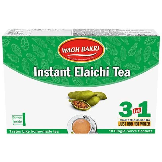 wagh bakri instant elaichi tea 3 in 1 140 gm