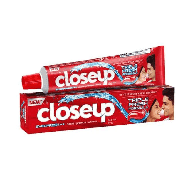 closeup red hot tooth paste 80 gm