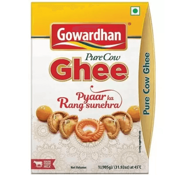 gowardhan pure cow ghee 1 ltr (tetra pack)