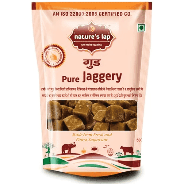 nature's lap pure jaggery 500 gm
