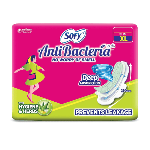 sofy anti bacteria sanitary pads (xl) 7 pads