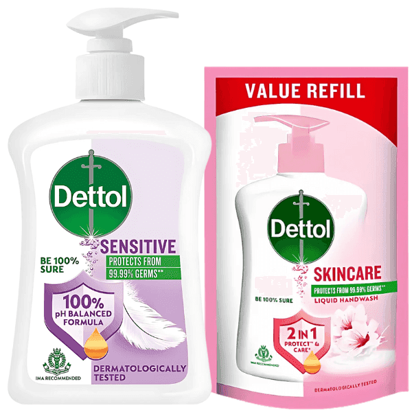 dettol sensitive liquid handwash 200 ml + 175 ml free