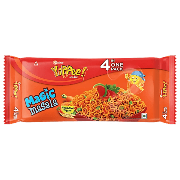 sunfeast yippee magic masala noodles 4 pack 240 gm