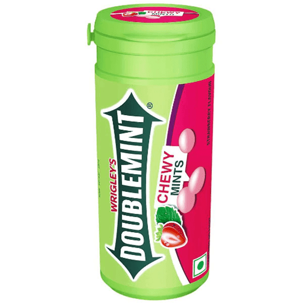 wrigley's doublemint strawberry flavour chewy mints 30.4 gm