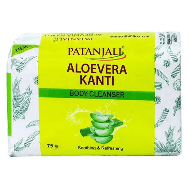 patanjali aloevera kanti body cleanser (soap) 75 gm