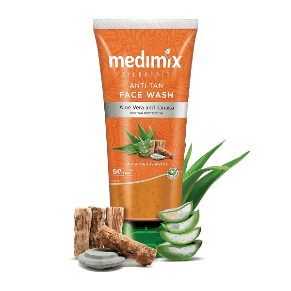 medimix ayurvedic anti tan face wash 100 ml