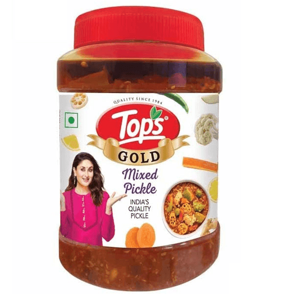 tops gold mixed pickle 900 gm (buy 1 get 1 free)