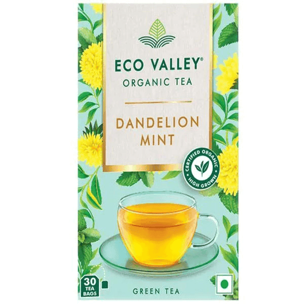 eco valley organic green tea dandelion mint 25 n*1.7 gm 