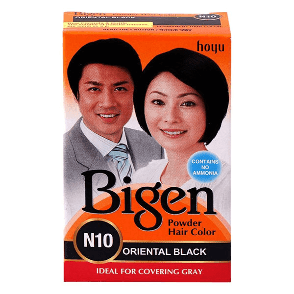 bigen powder hair color n10 oriental black 6 gm