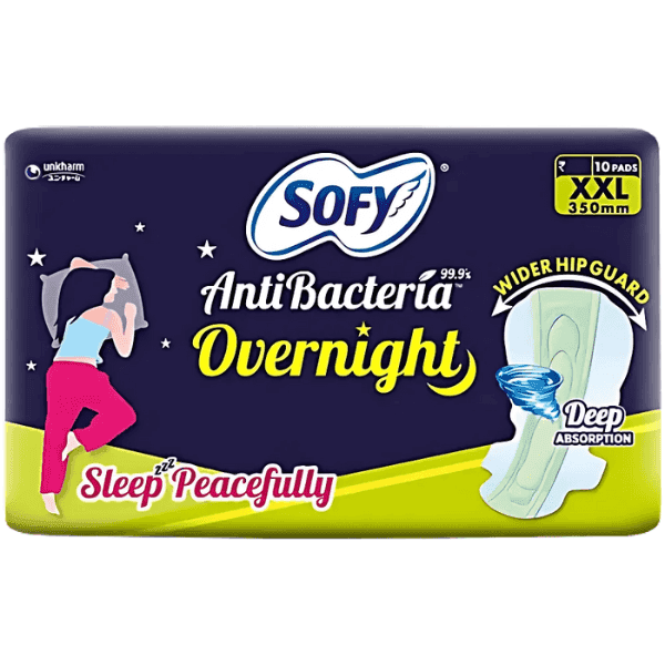sofy anti bacteria overnight sanitary pads (xxl) 10 pads