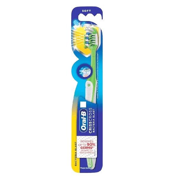 oral-b crisscross bacteria blast tooth brush (soft) 1 pc