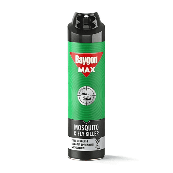 baygon max mosquito & fly killer spray 400 ml