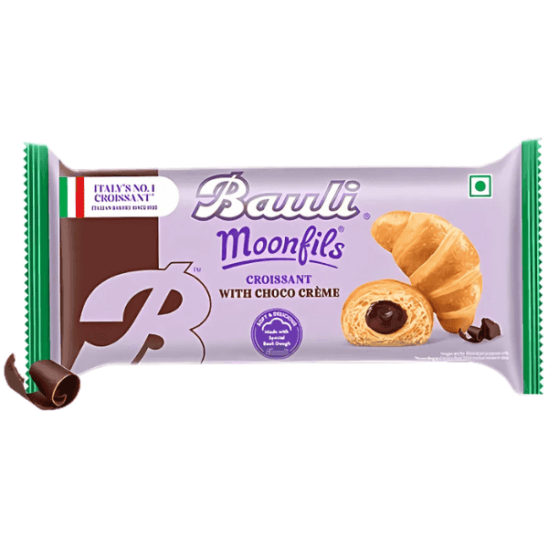 bauli moonfils croissant with choco creme 45 gm