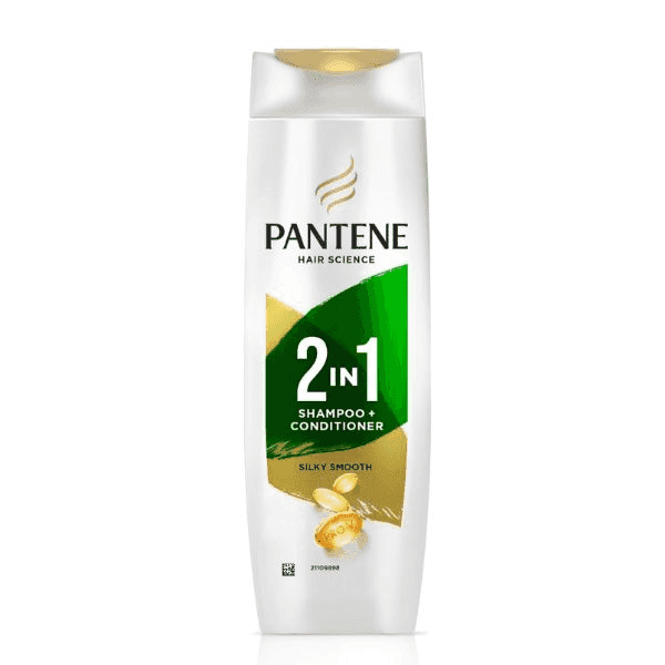 pantene 2 in 1 silky smooth care shampoo + conditioner 180 ml