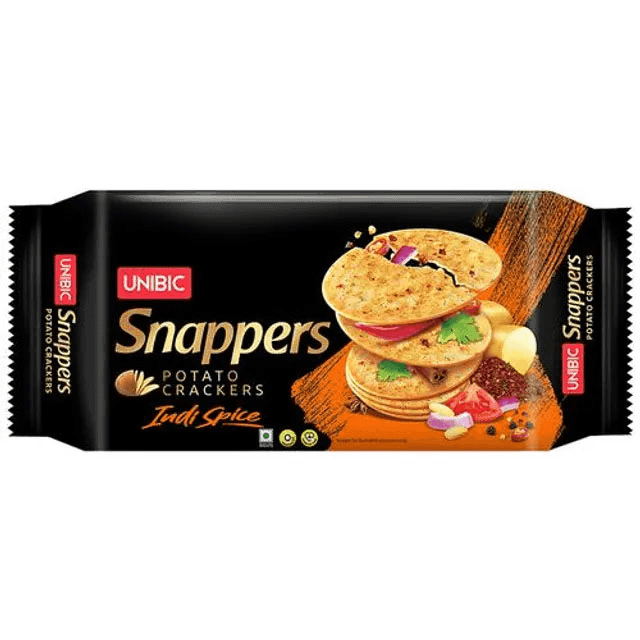 unibic snappers indi spice potato crackers 300 gm
