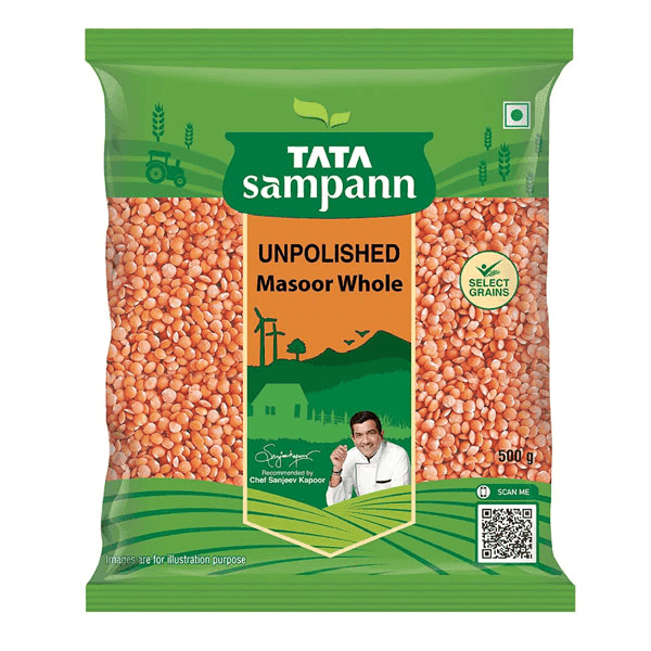 tata sampann masoor whole 500 gm