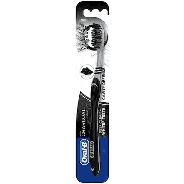 oral-b charcoal cavity defense tooth brush (medium) 1 pc