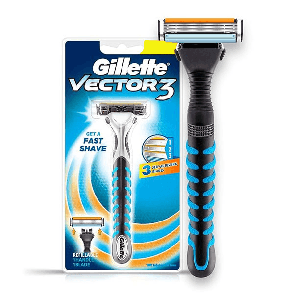 gillette vector3 fast shave 1 razor