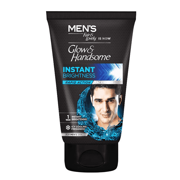glow & handsome instant brightness rapid action face wash 100 gm