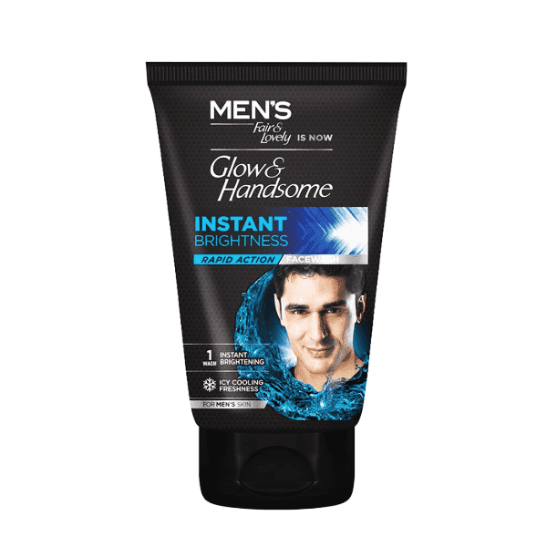 glow & handsome instant brightness rapid action face wash 100 gm