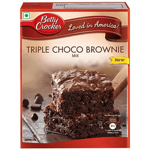 betty crocker triple chocolate brownie mix 425 gm