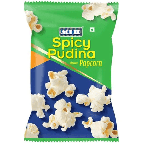 act 2 spicy pudina flavour popcorn 43 gm
