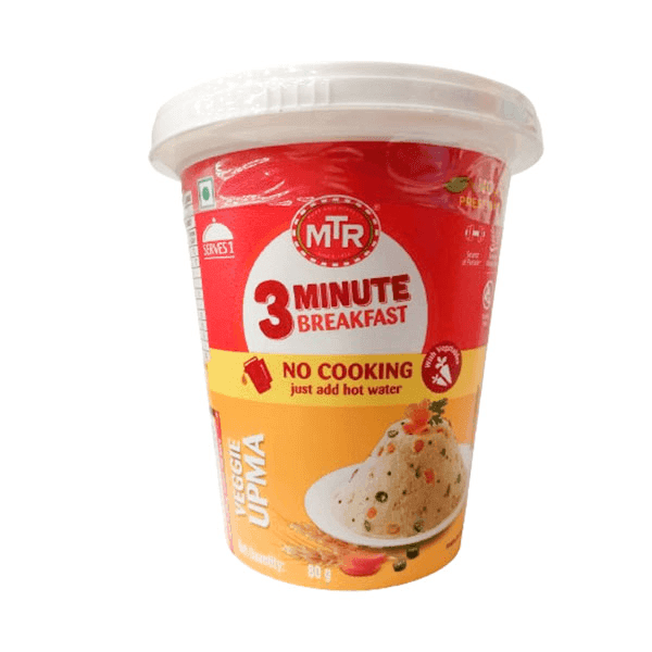 mtr 3 minute breakfast veggie upma (cup) 80 gm