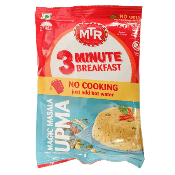 mtr 3 minute breakfast magic masala upma 60 gm
