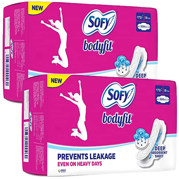 sofy bodyfit sanitary pads (xl) 2 pack*18 pads
