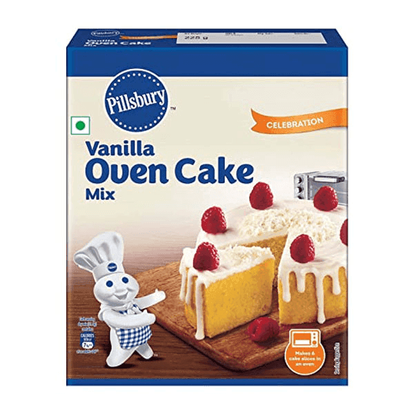 pillsbury vanilla oven cake mix 225 gm
