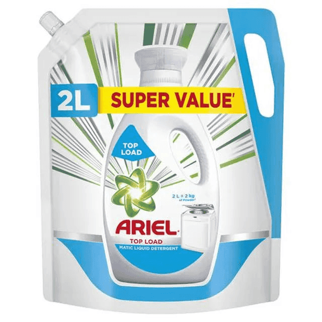 ariel matic top load liquid detergent 2 ltr (pouch)